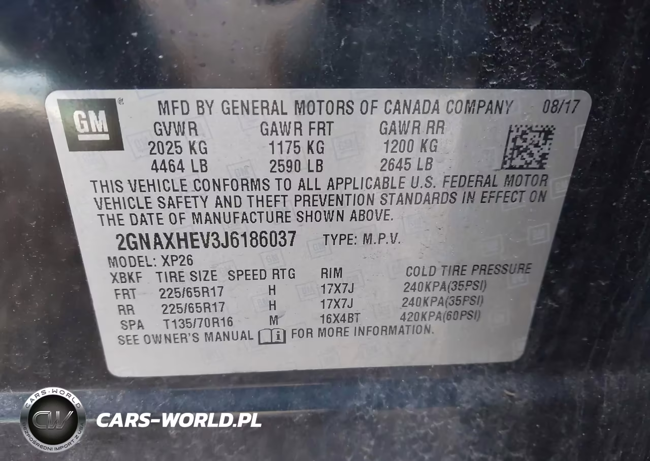2018 Chevrolet Equinox Ls VIN:2GNAXHEV3J6186037 - 9