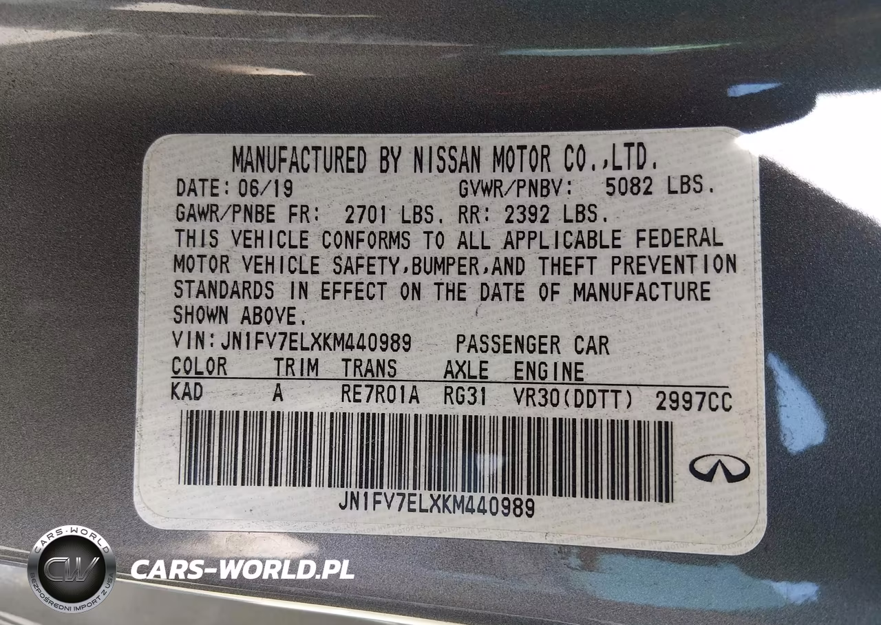 2019 Infiniti Q60 3.0T Red Sport 400 VIN:JN1FV7ELXKM440989 - 9
