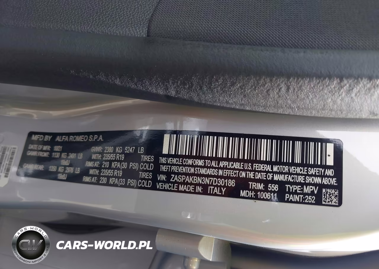2022 Alfa Romeo Stelvio Ti Awd VIN:ZASPAKBN3N7D30186 - 9