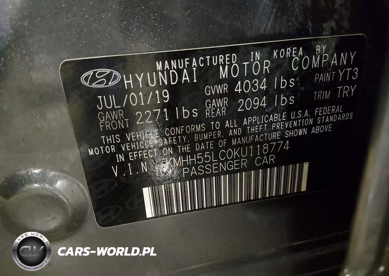 2019 Hyundai Elantra Gt N Line VIN:KMHH55LC0KU118774 - 9