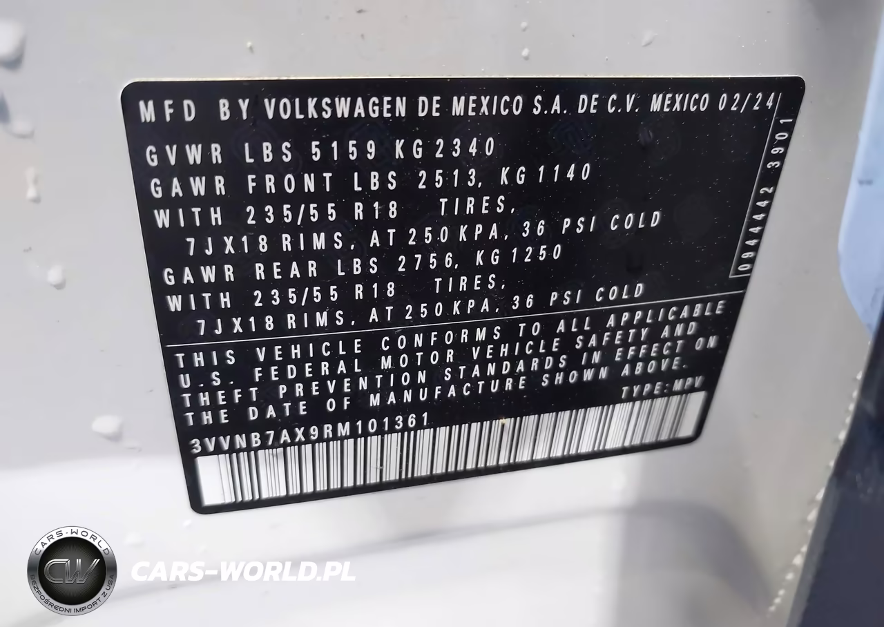 2024 Volkswagen Tiguan 2.0T Se-2.0T Wolfsburg Edition VIN:3VVNB7AX9RM101361 - 9