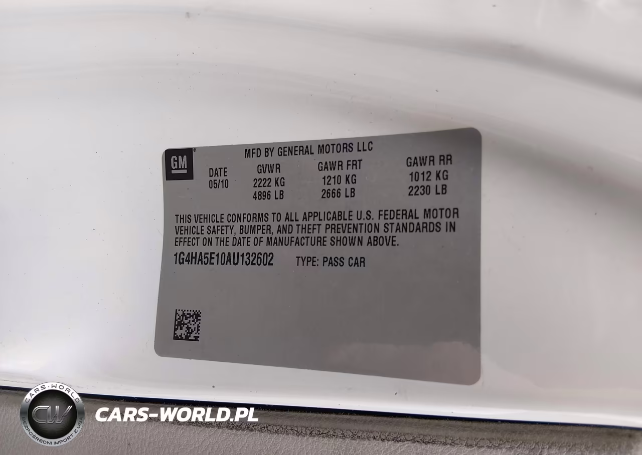 2010 Buick Lucerne Cx VIN:1G4HA5E10AU132602 - 9