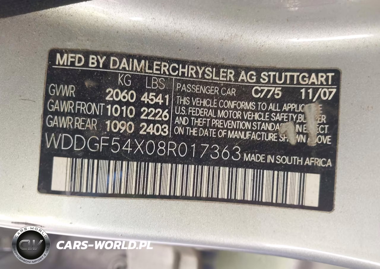 2008 Mercedes-Benz C 300 Sport VIN:WDDGF54X08R017363 - 9