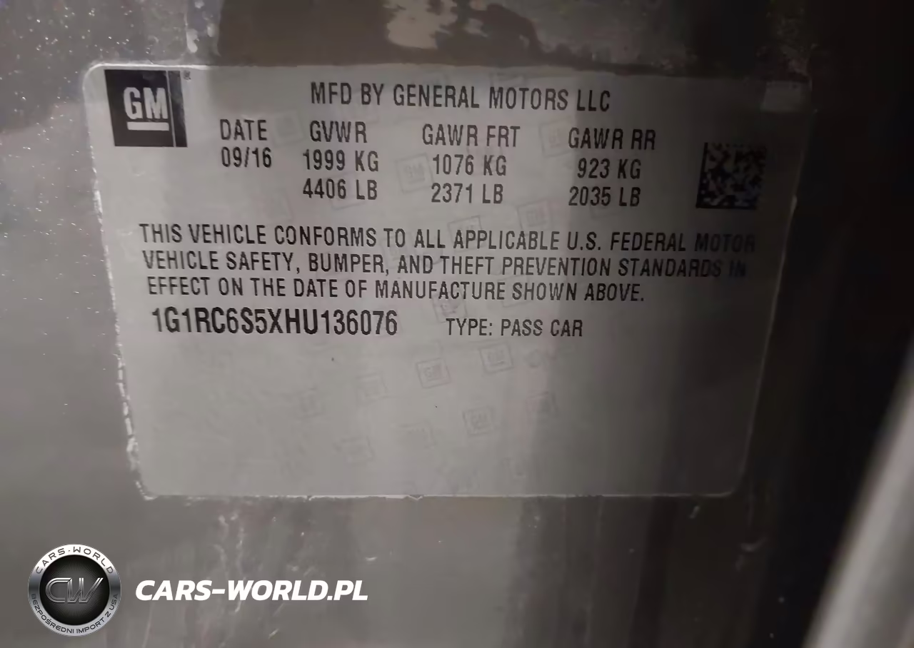 2017 Chevrolet Volt Lt VIN:1G1RC6S5XHU136076 - 9