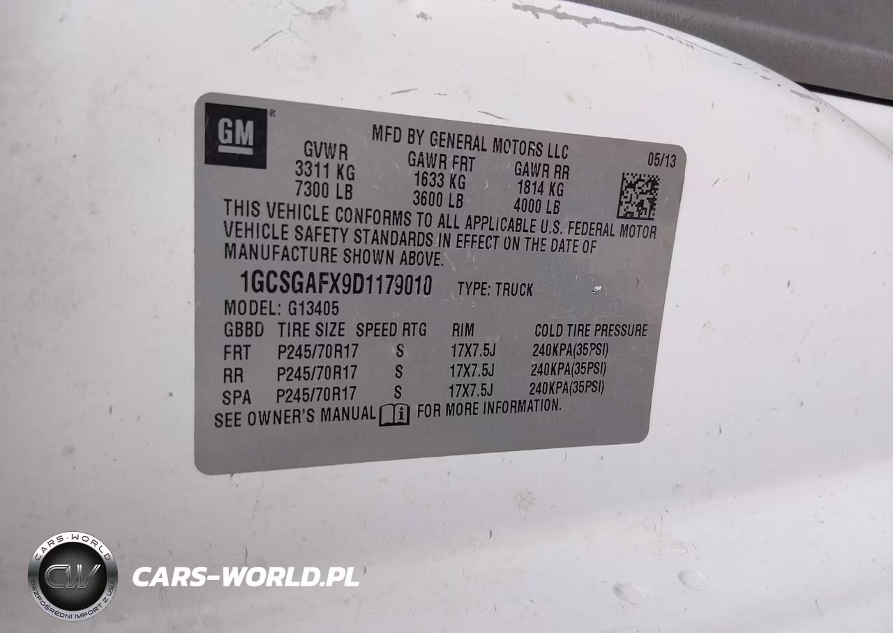 2013 Chevrolet Express 1500 Work Van VIN:1GCSGAFX9D1179010 - 9