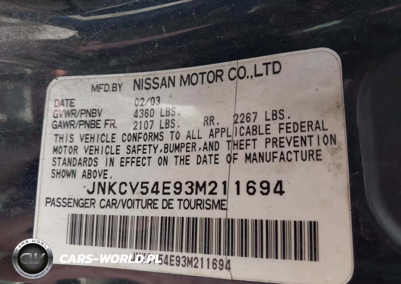2003 Infiniti G35 Base W-Leather VIN:JNKCV54E93M211694 - 9
