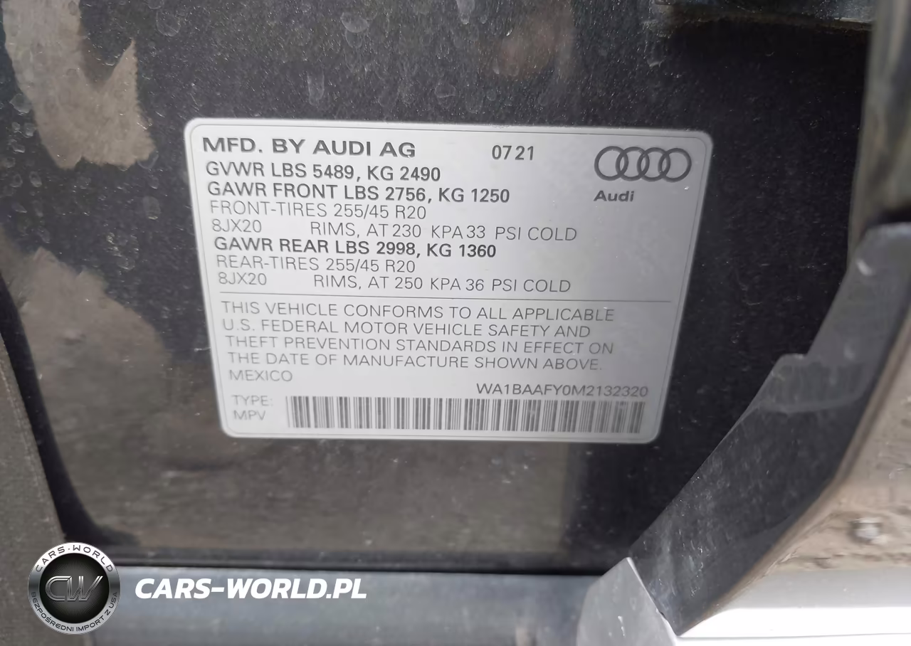 2021 Audi Q5 Premium Plus 45 Tfsi Quattro S Tronic VIN:WA1BAAFY0M2132320 - 9