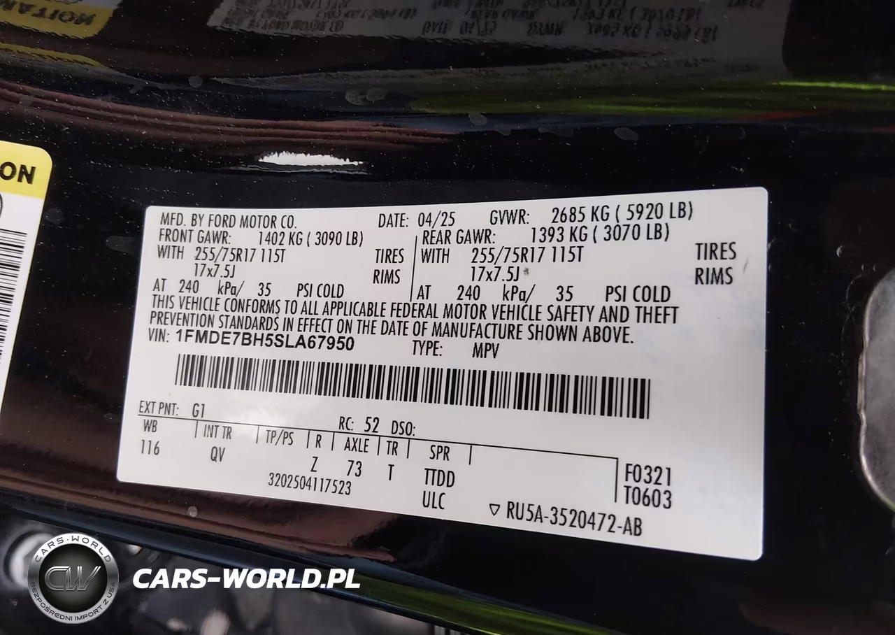 2025 Ford Bronco Big Bend VIN:1FMDE7BH5SLA67950 - 9