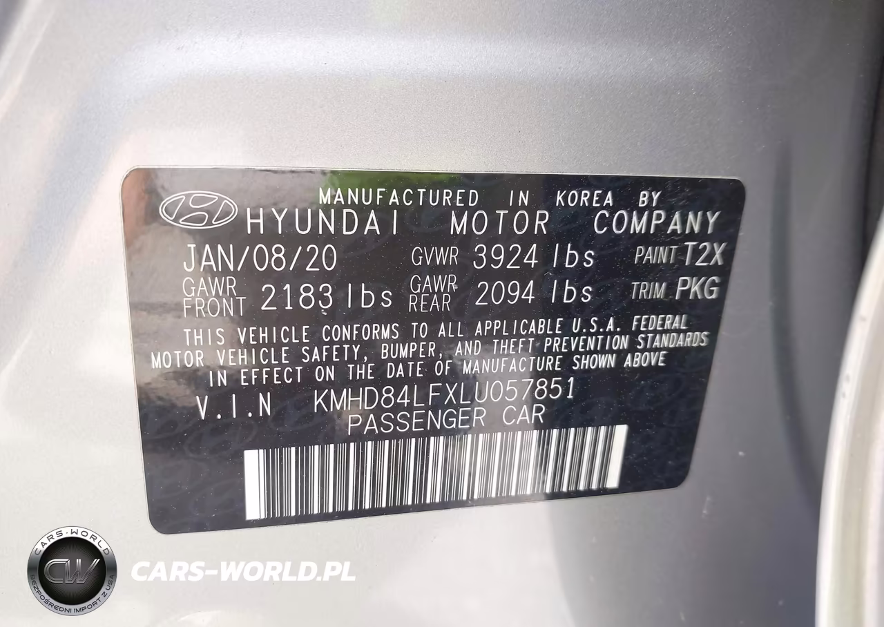 2020 Hyundai Elantra Sel VIN:KMHD84LFXLU057851 - 9