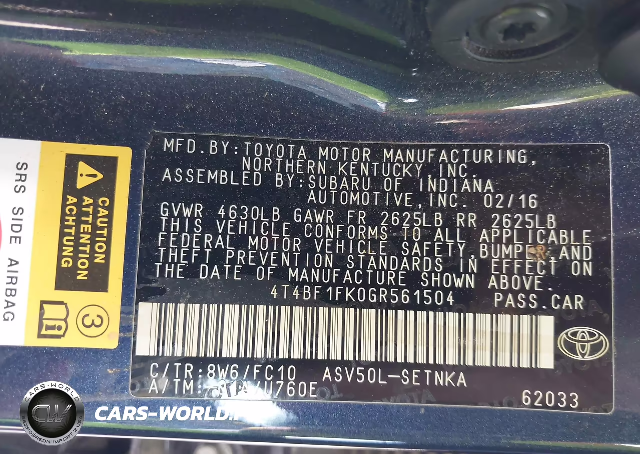 2016 Toyota Camry Le VIN:4T4BF1FK0GR561504 - 9