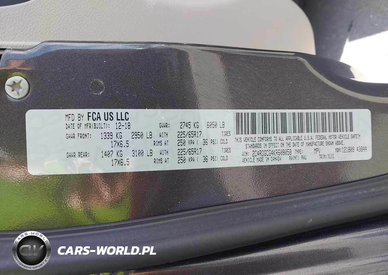 2019 Dodge Grand Caravan Sxt VIN:2C4RDGCG4KR608058 - 9