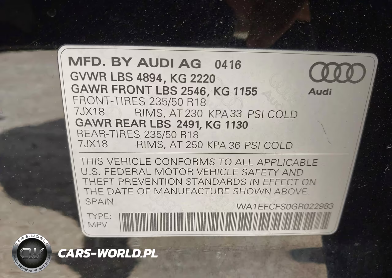 2016 Audi Q3 2.0T Premium Plus VIN:WA1EFCFS0GR022983 - 9