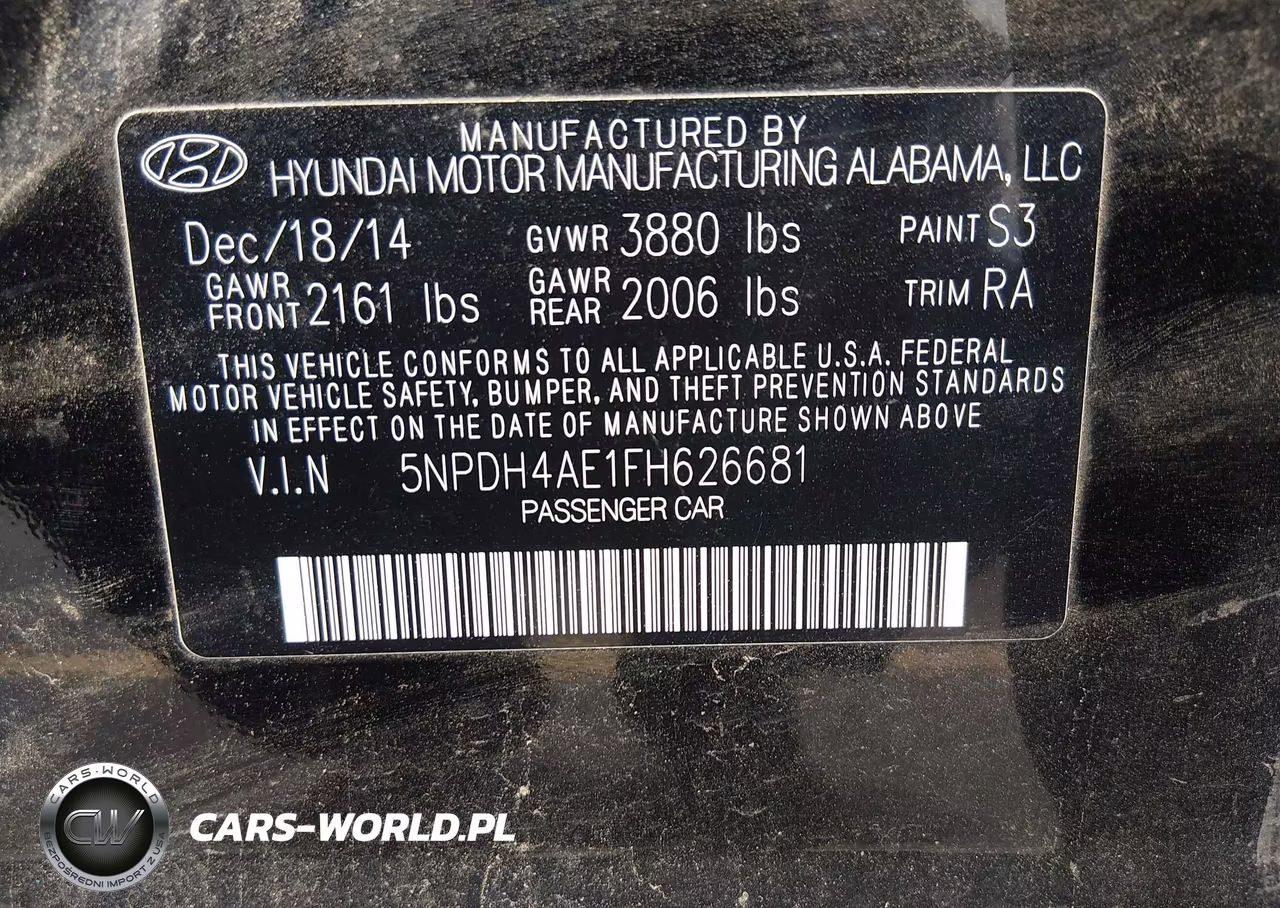 2015 Hyundai Elantra Se VIN:5NPDH4AE1FH626681 - 9