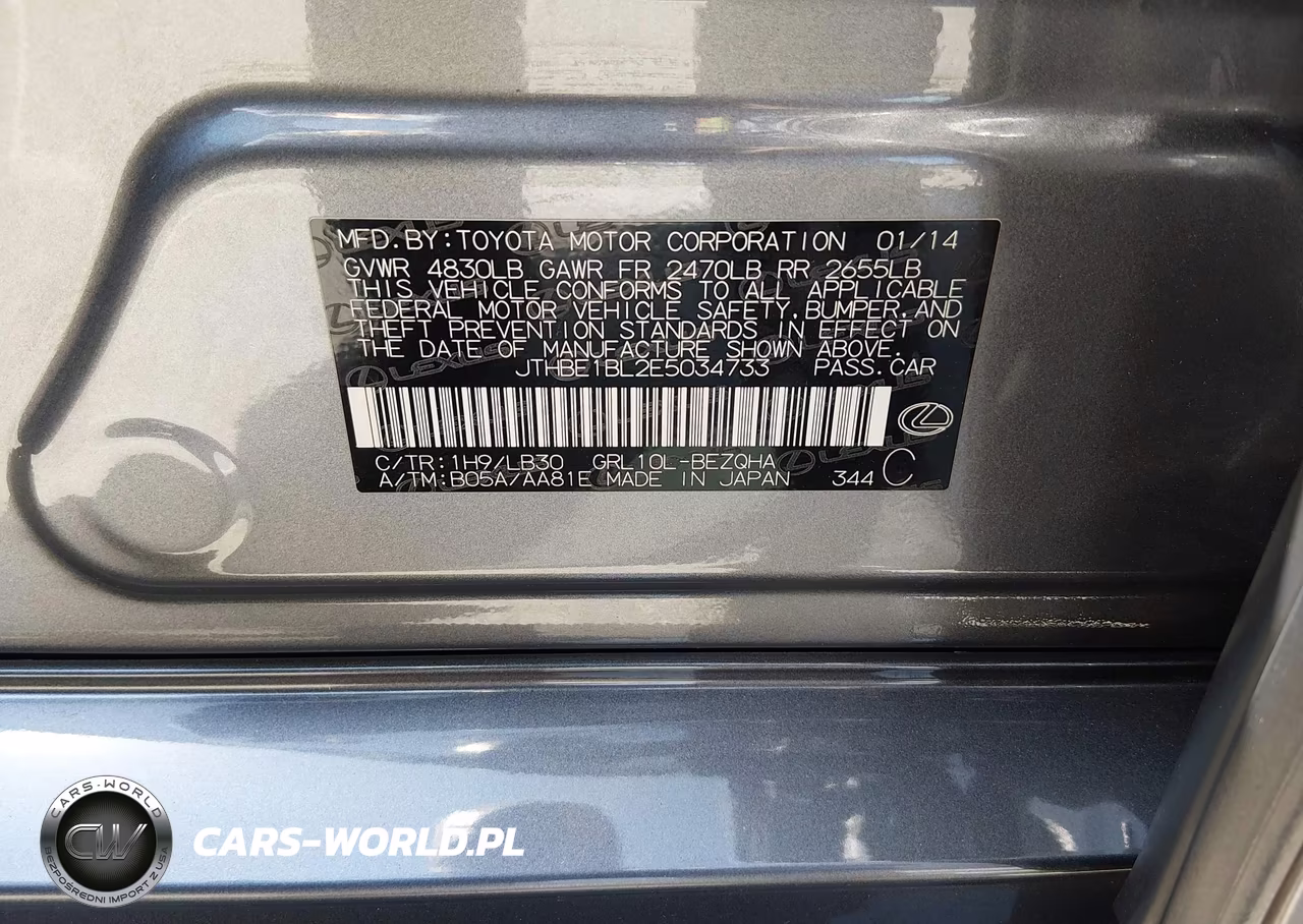 2014 Lexus Gs 350 VIN:JTHBE1BL2E5034733 - 9