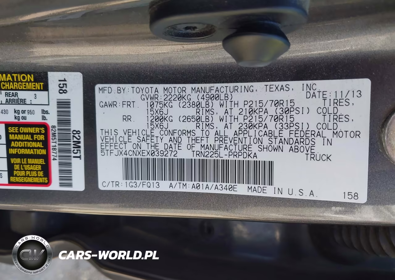 2014 Toyota Tacoma VIN:5TFJX4CNXEX039272 - 9