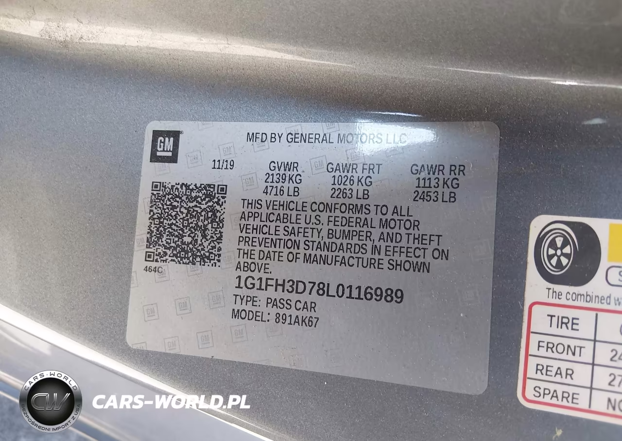 2020 Chevrolet Camaro Rwd 2Ss VIN:1G1FH3D78L0116989 - 9