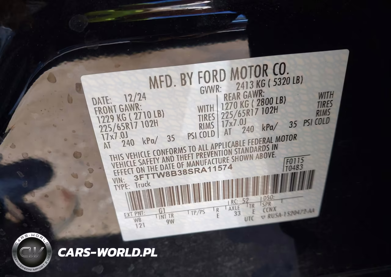 2025 Ford Maverick Xl VIN:3FTTW8B38SRA11574 - 9