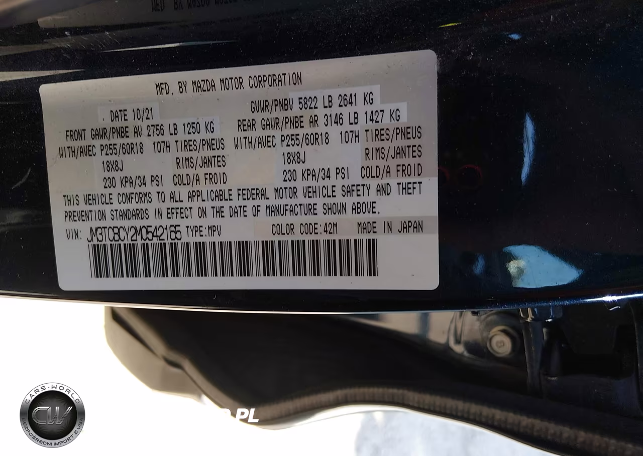 2021 Mazda Cx-9 Touring VIN:JM3TCBCY2M0542165 - 9