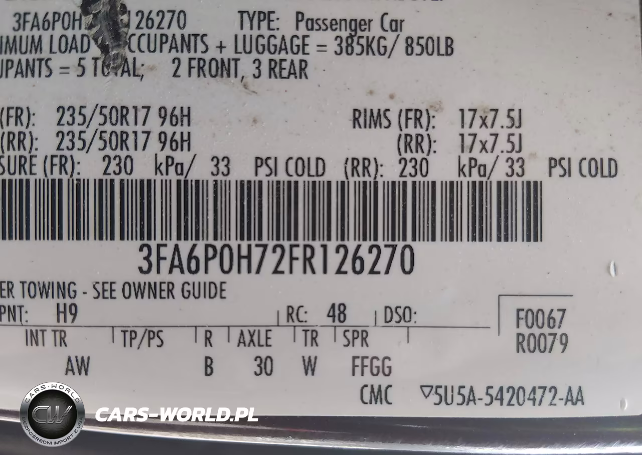 2015 Ford Fusion Se VIN:3FA6P0H72FR126270 - 9
