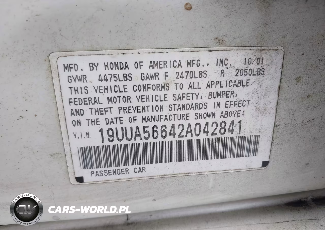 2002 Acura Tl 3.2 VIN:19UUA56642A042841 - 9