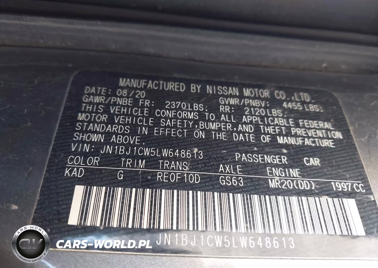 2020 Nissan Rogue Sport S Awd Xtronic Cvt VIN:JN1BJ1CW5LW648613 - 9