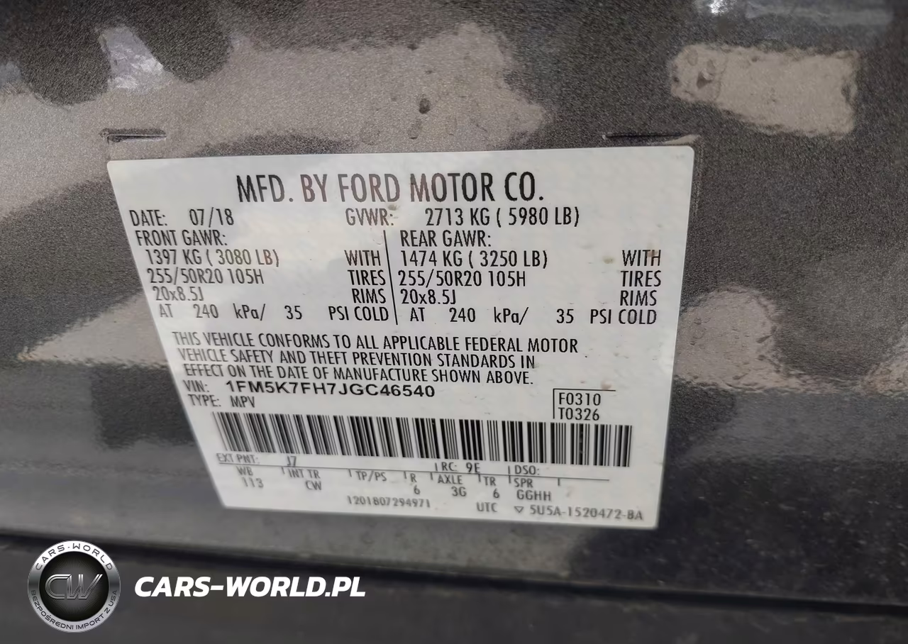 2018 Ford Explorer Limited VIN:1FM5K7FH7JGC46540 - 9