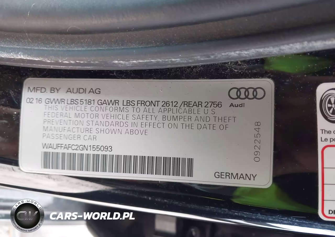 2016 Audi A6 2.0T Premium VIN:WAUFFAFC2GN155093 - 9