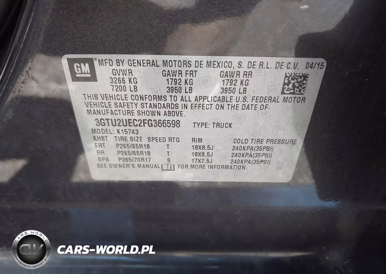 2015 GMC Sierra 1500 Sle VIN:3GTU2UEC2FG366598 - 9