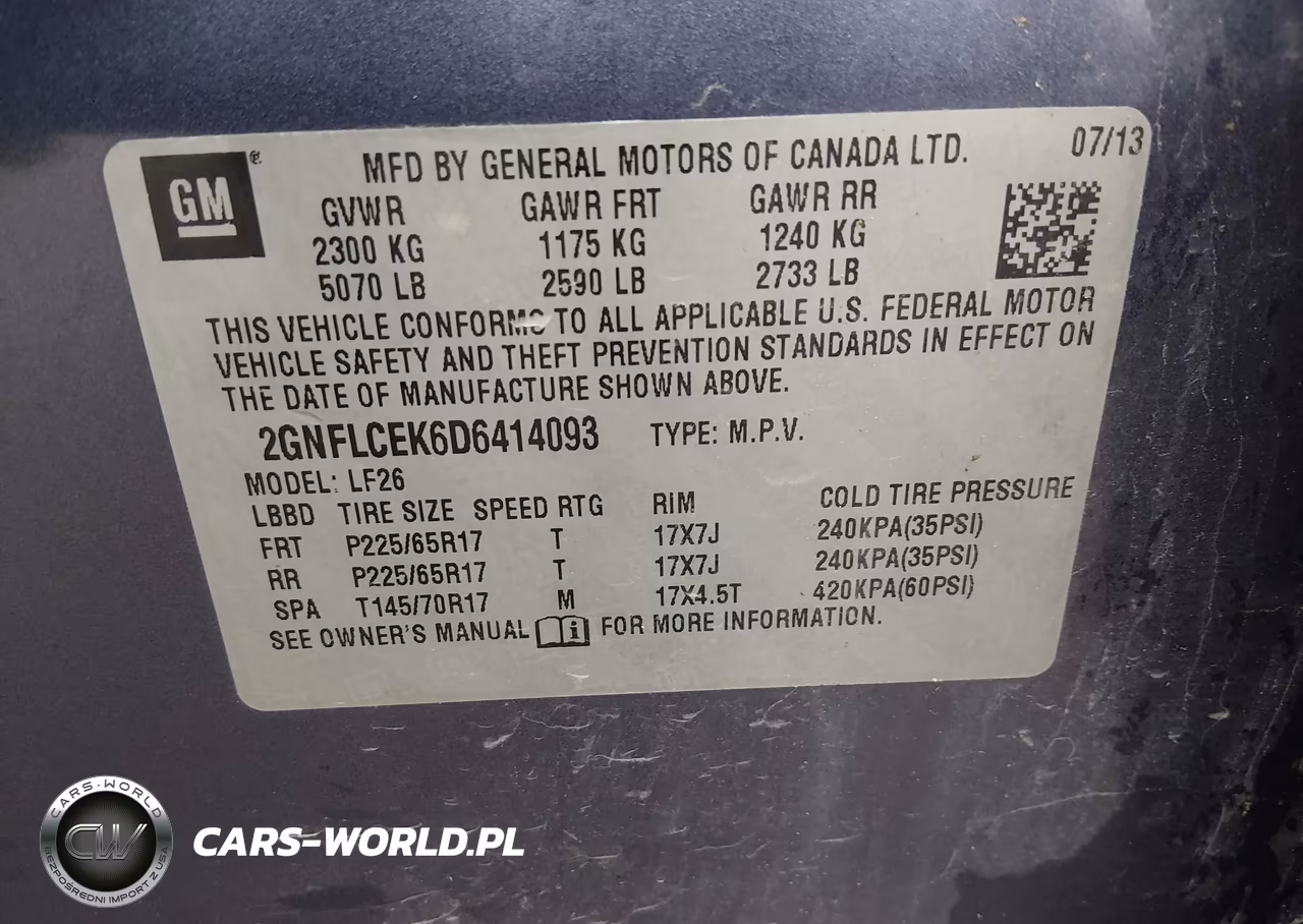 2013 Chevrolet Equinox Ls VIN:2GNFLCEK6D6414093 - 9