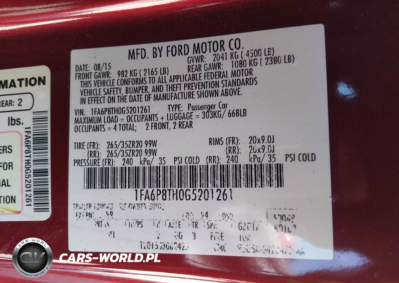 2016 Ford Mustang Ecoboost VIN:1FA6P8TH0G5201261 - 9