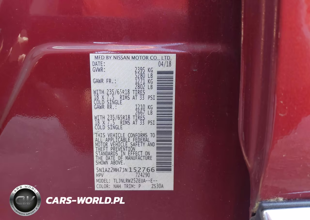 2018 Nissan Murano Sl VIN:5N1AZ2MH7JN152766 - 9