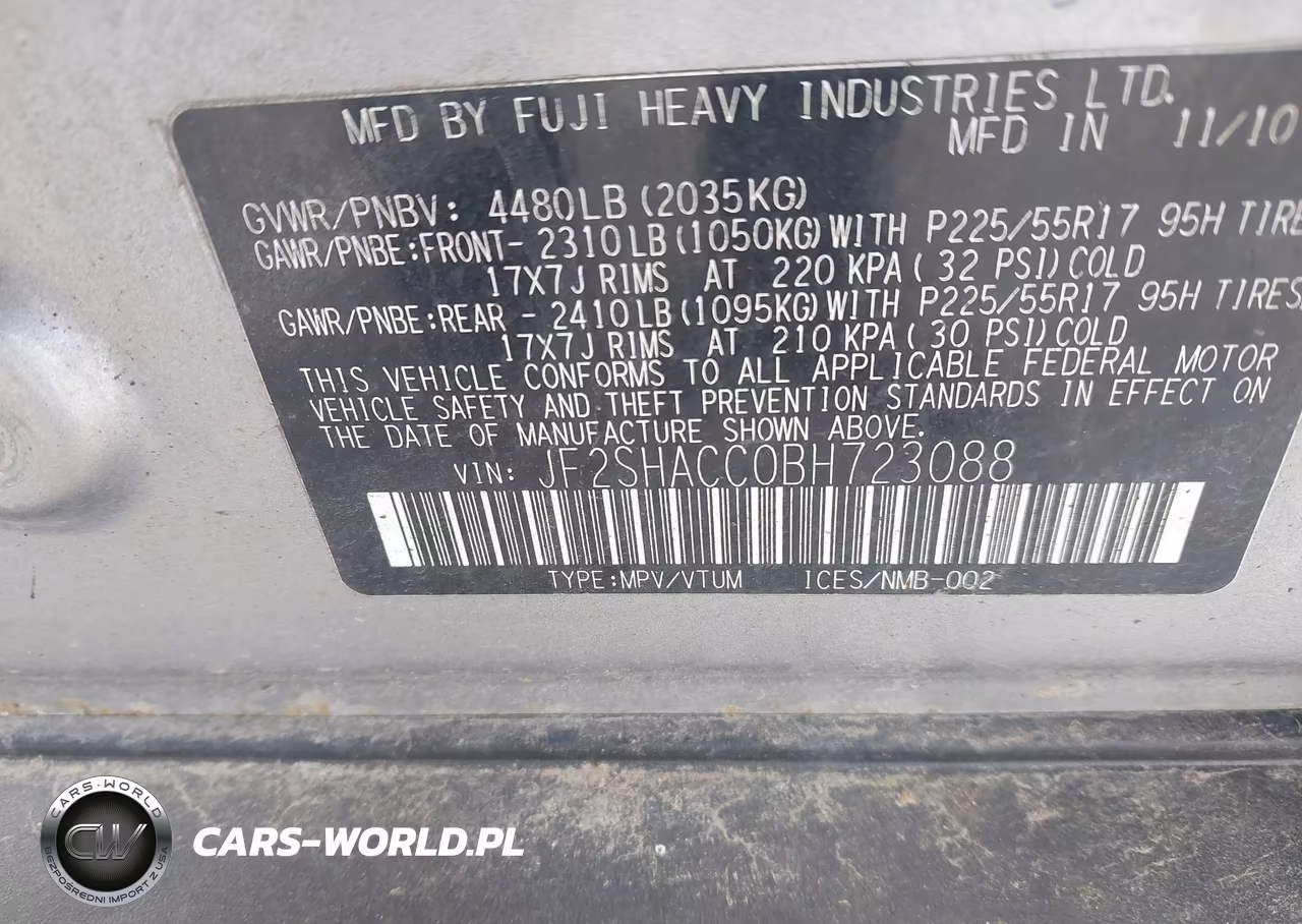 2011 Subaru Forester 2.5X Premium VIN:JF2SHACC0BH723088 - 9