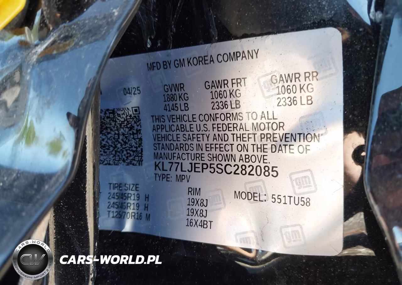 2025 Chevrolet Trax Fwd 2Rs VIN:KL77LJEP5SC282085 - 9