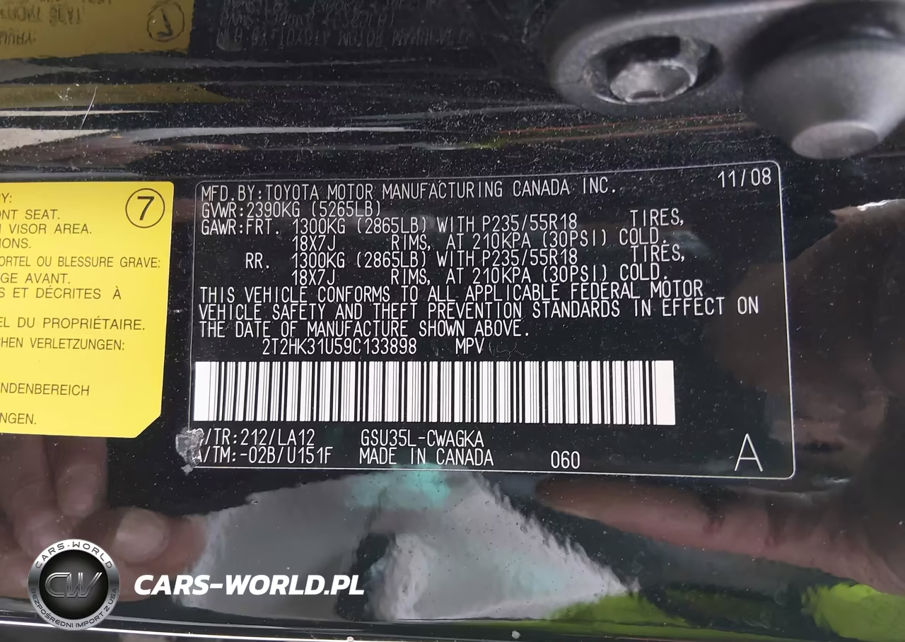 2009 Lexus Rx 350 VIN:2T2HK31U59C133898 - 9
