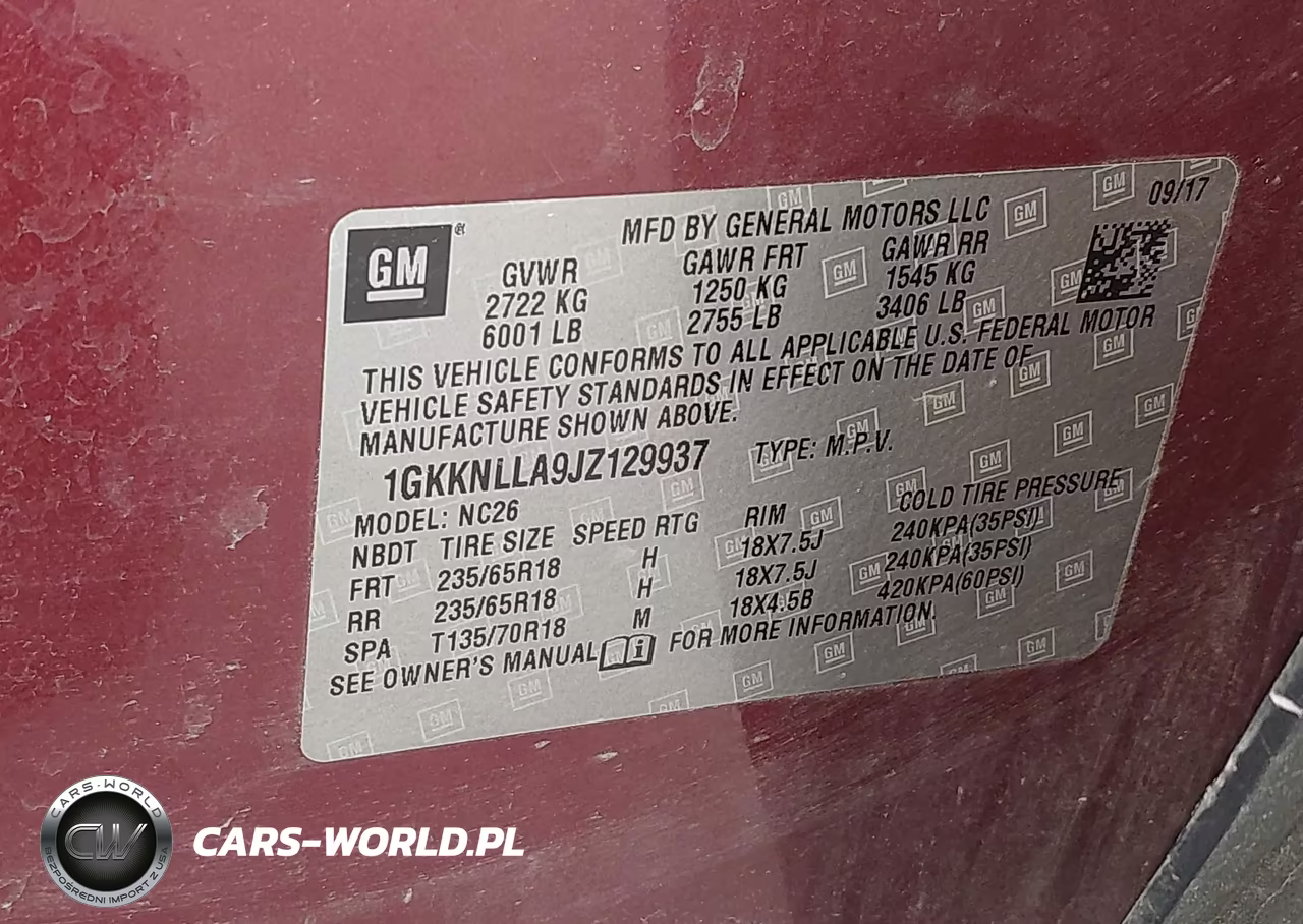 2018 GMC Acadia Sle-2 VIN:1GKKNLLA9JZ129937 - 9