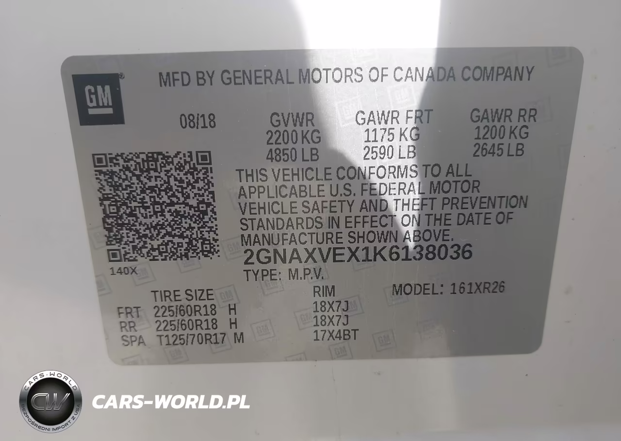 2019 Chevrolet Equinox Lt VIN:2GNAXVEX1K6138036 - 9