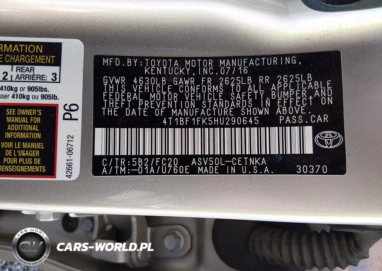 2017 Toyota Camry Le VIN:4T1BF1FK5HU290645 - 9