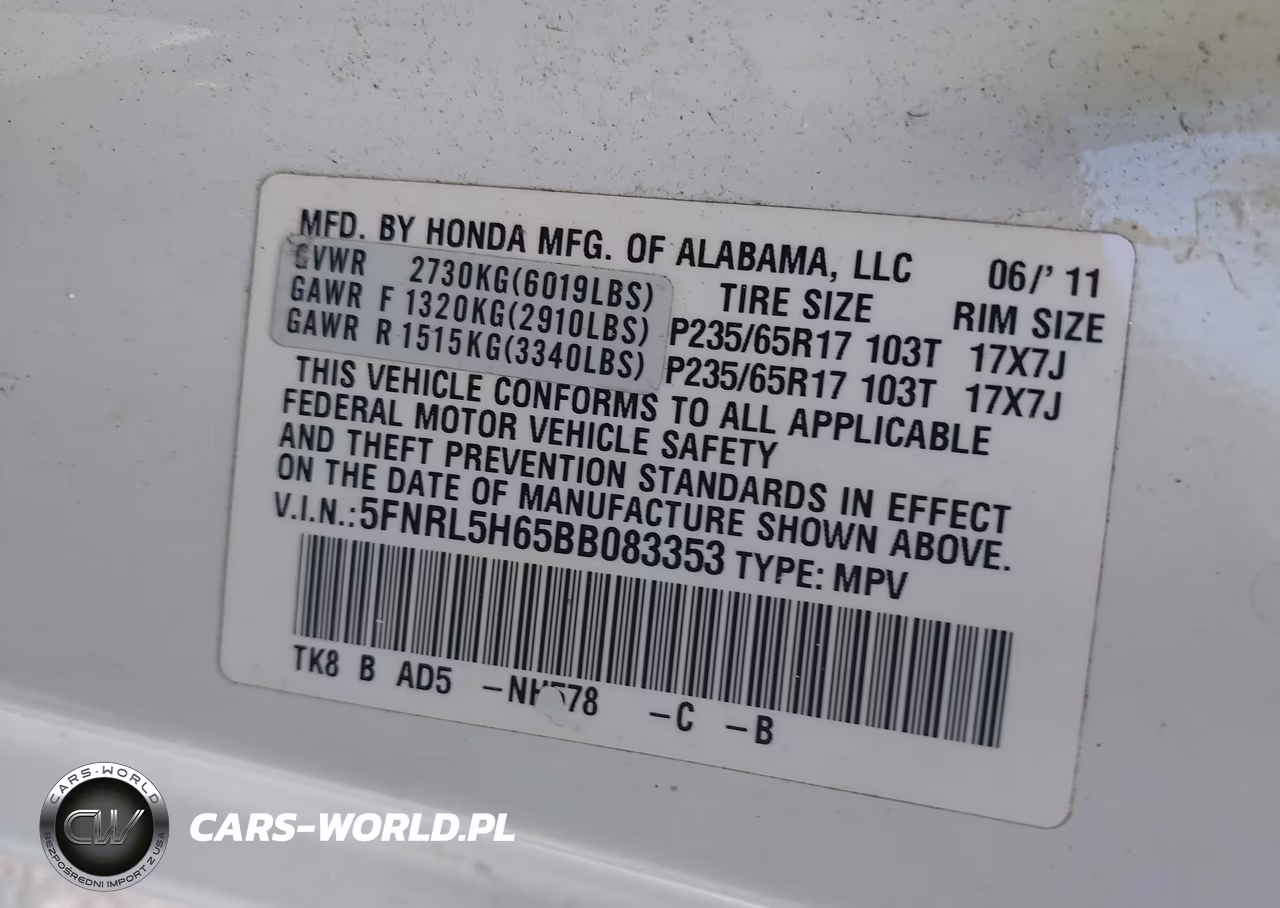2011 Honda Odyssey Ex-L VIN:5FNRL5H65BB083353 - 9