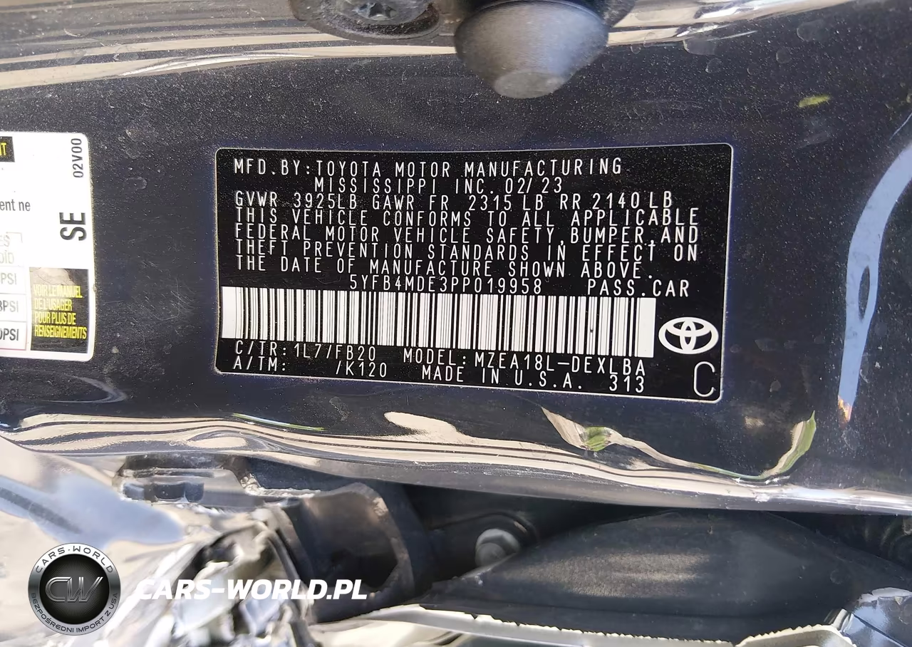 2023 Toyota Corolla Le VIN:5YFB4MDE3PP019958 - 9