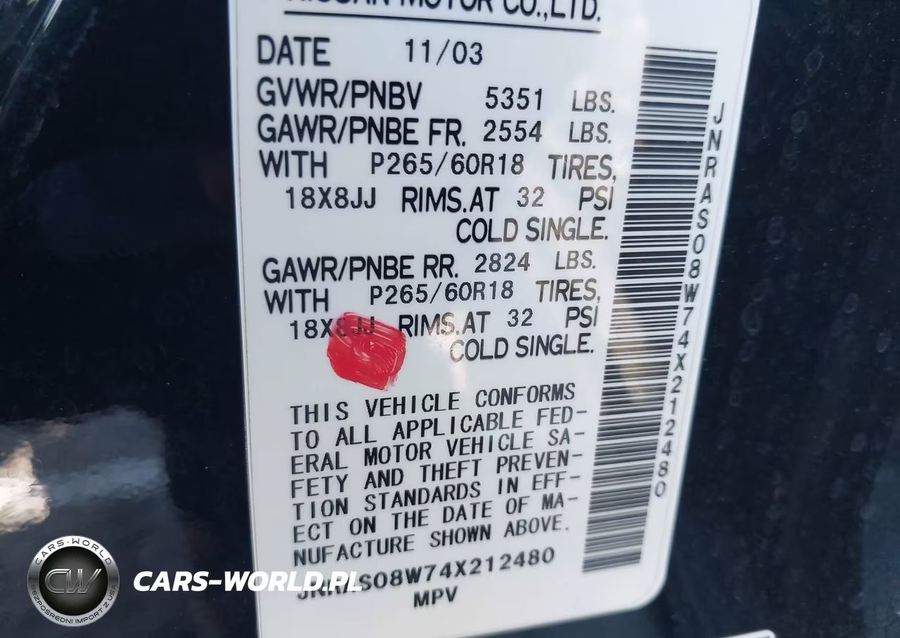 2004 Infiniti Fx35 VIN:JNRAS08W74X212480 - 9