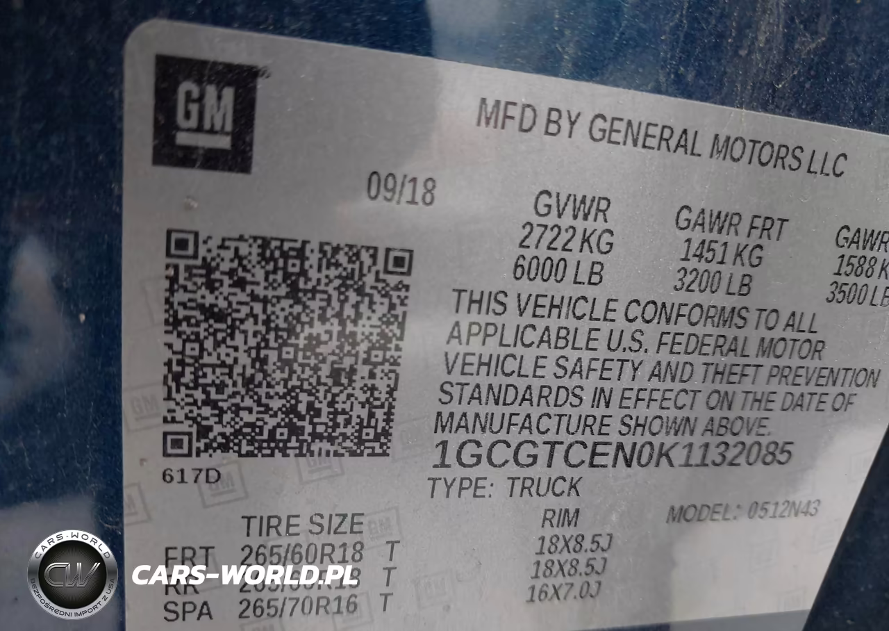 2019 Chevrolet Colorado Lt VIN:1GCGTCEN0K1132085 - 9