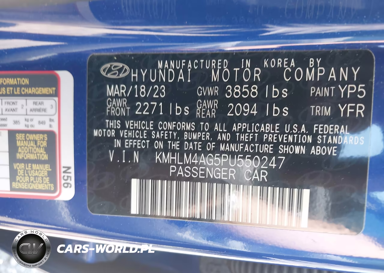 2023 Hyundai Elantra Sel VIN:KMHLM4AG5PU550247 - 9