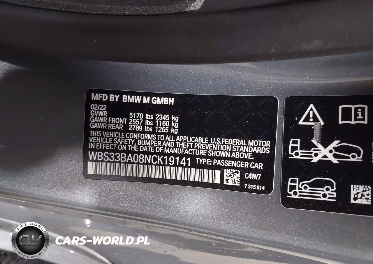 2022 BMW M4 Competition xDrive VIN:WBS33BA08NCK19141 - 9