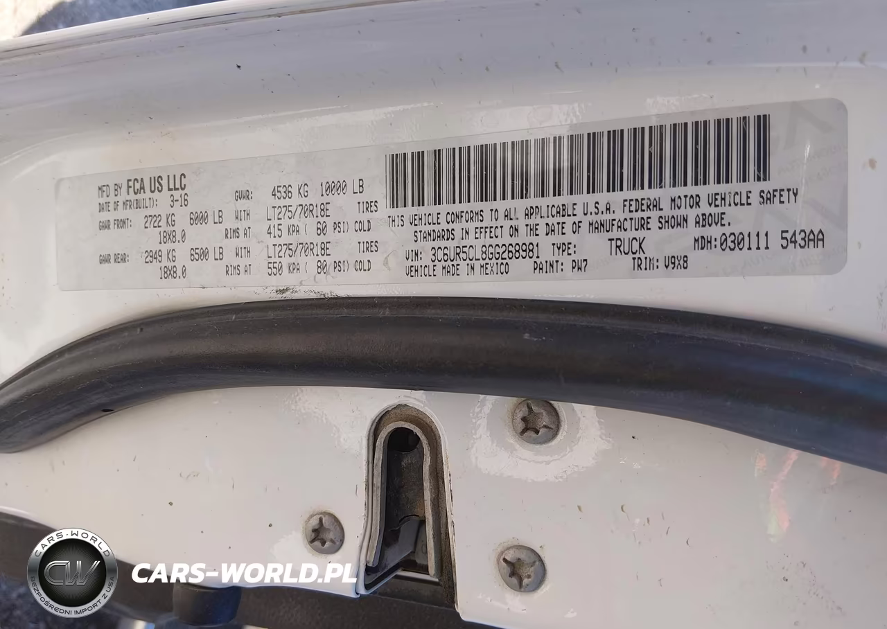 2016 Ram 2500 Tradesman VIN:3C6UR5CL8GG268981 - 9