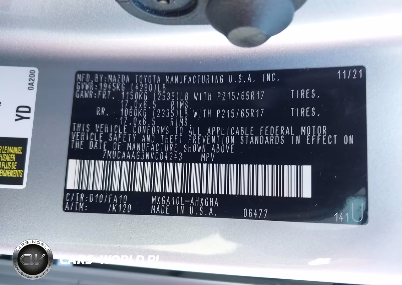 2022 Toyota Corolla Cross Le VIN:7MUCAAAG3NV004243 - 9