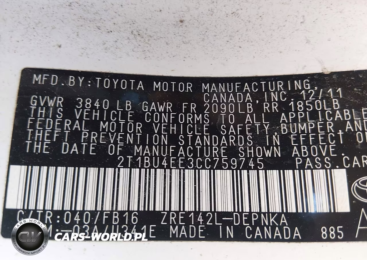 2012 Toyota Corolla Le VIN:2T1BU4EE3CC759745 - 9