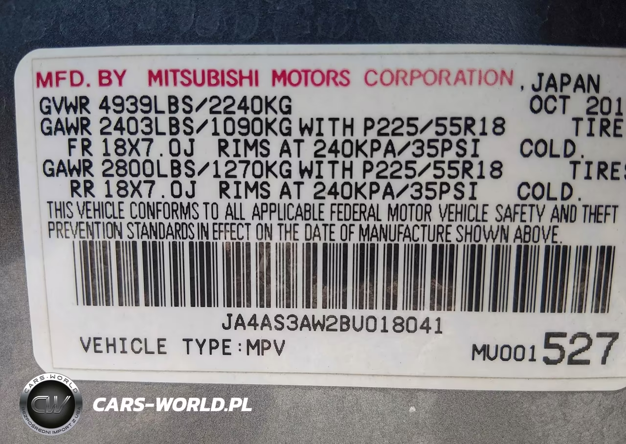 2011 Mitsubishi Outlander Se VIN:JA4AS3AW2BU018041 - 9
