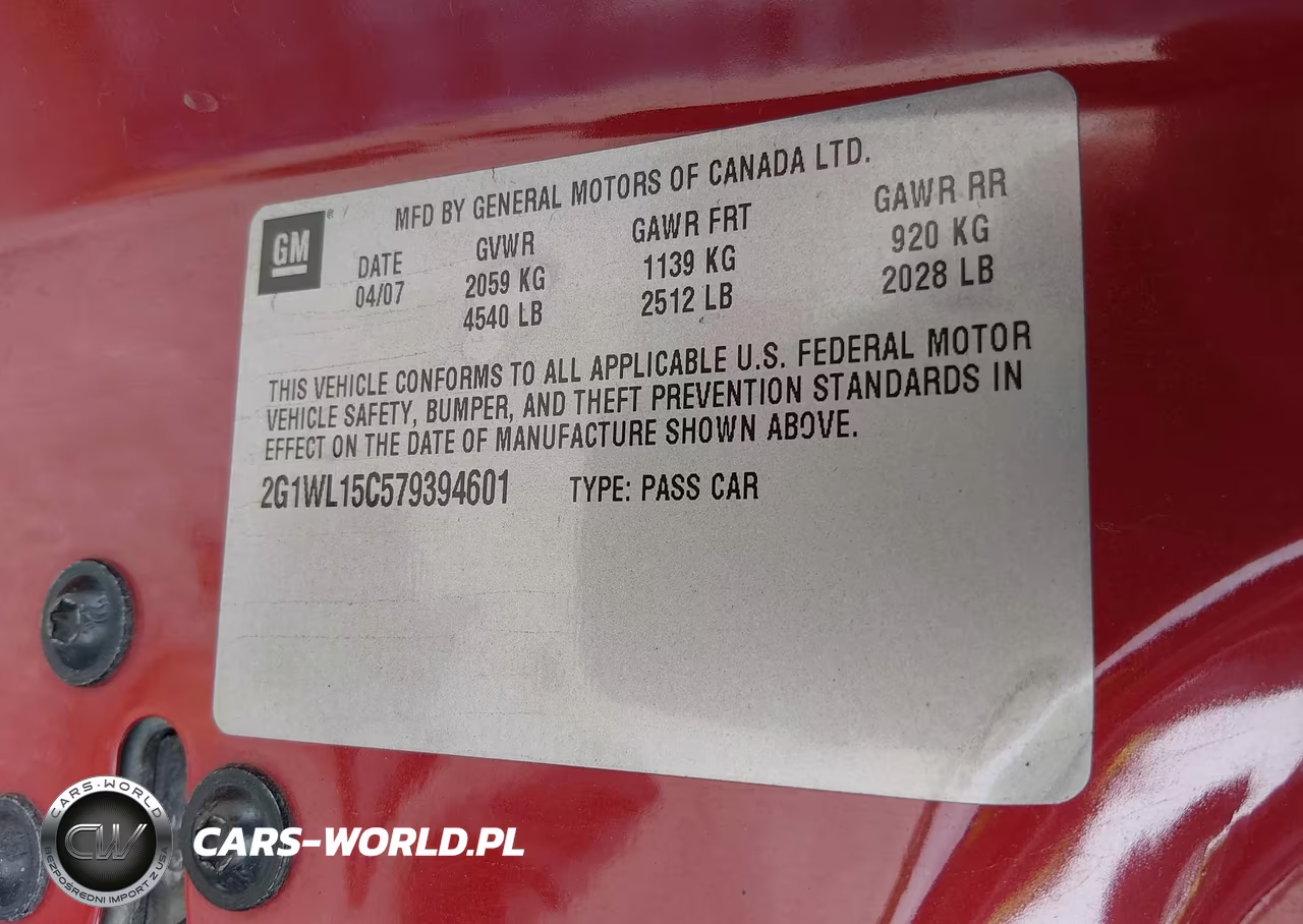 2007 Chevrolet Monte Carlo Ss VIN:2G1WL15C579394601 - 9