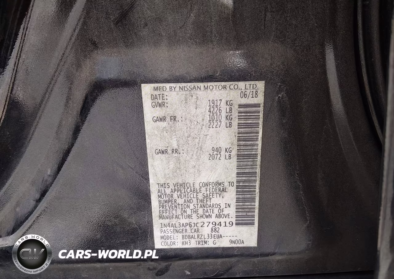 2018 Nissan Altima 2.5 Sl VIN:1N4AL3AP6JC279419 - 9