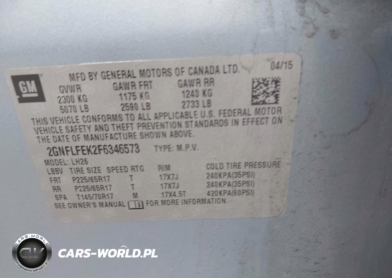 2015 Chevrolet Equinox 1Lt VIN:2GNFLFEK2F6346573 - 9